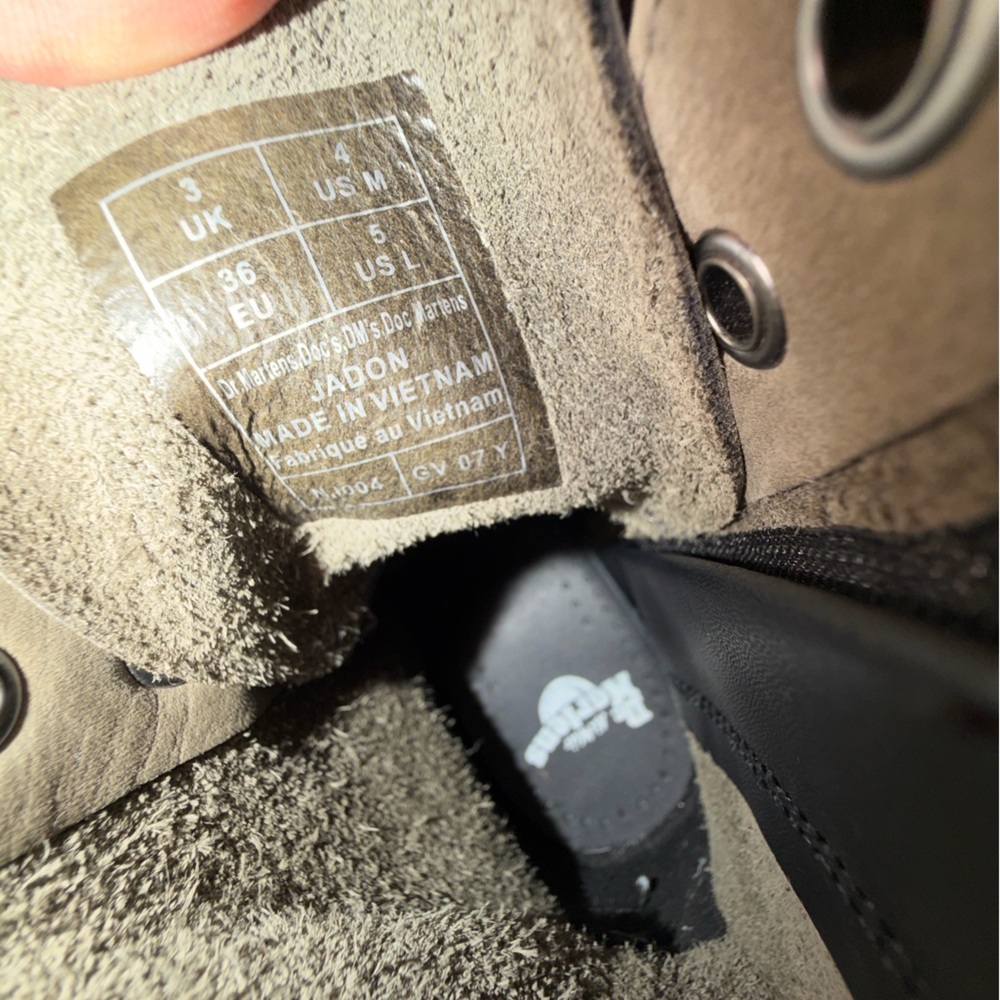 Dr. Martens Jadon platform boots in Nickel Grey Milled Nubuck leather 5 - Picture 4 of 4